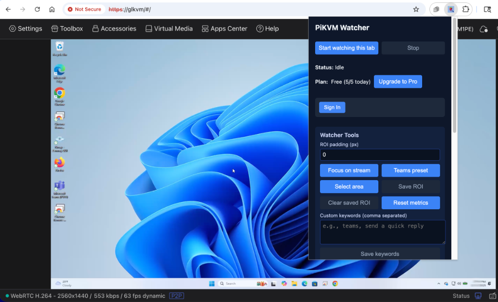PiKVM Watcher Main Interface